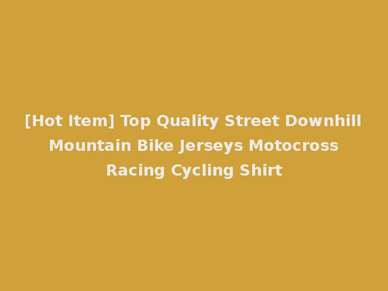 [Hot Item] Top Quality Street Downhill Mountain Bike Jerseys Motocross Racing Cycling Shirt
