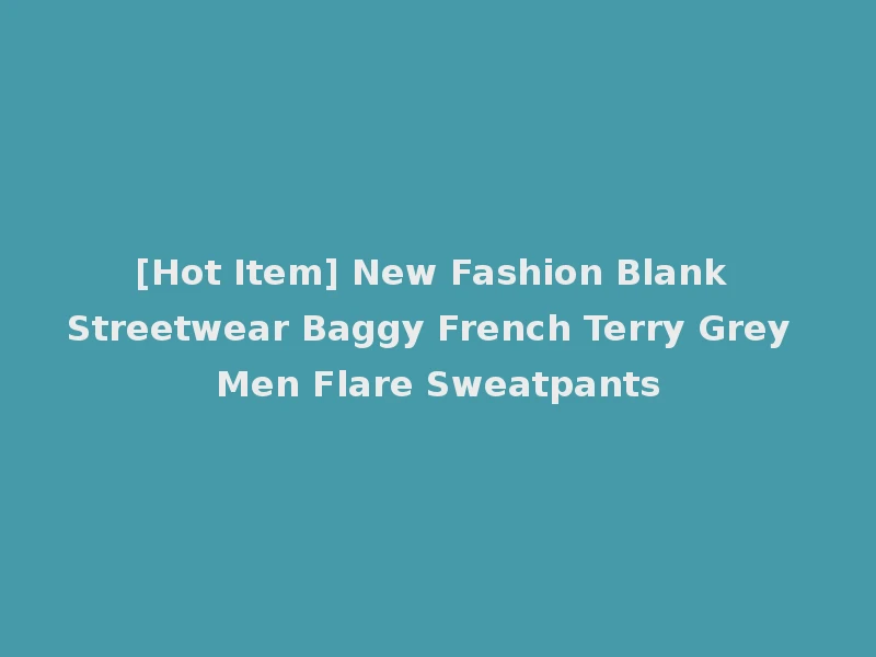 [Hot Item] New Fashion Blank Streetwear Baggy French Terry Grey Men Flare Sweatpants