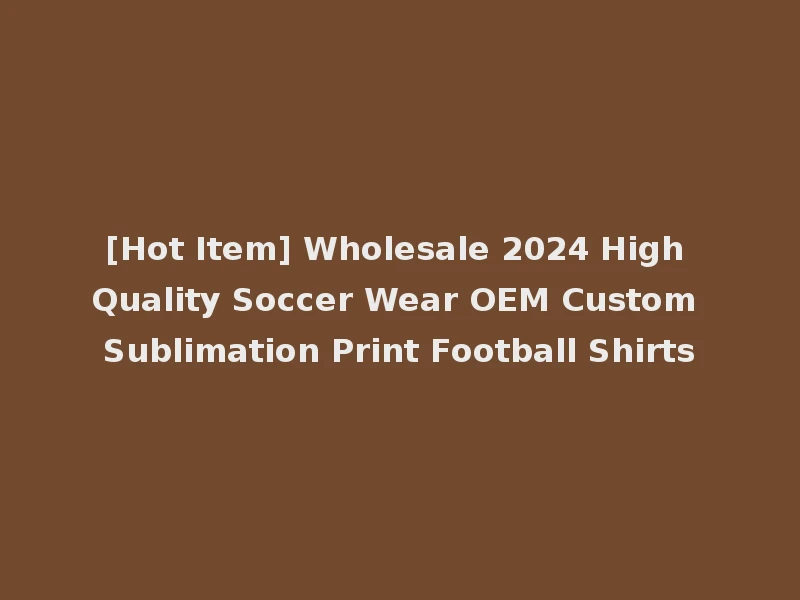 [Hot Item] Wholesale 2024 High Quality Soccer Wear OEM Custom Sublimation Print Football Shirts