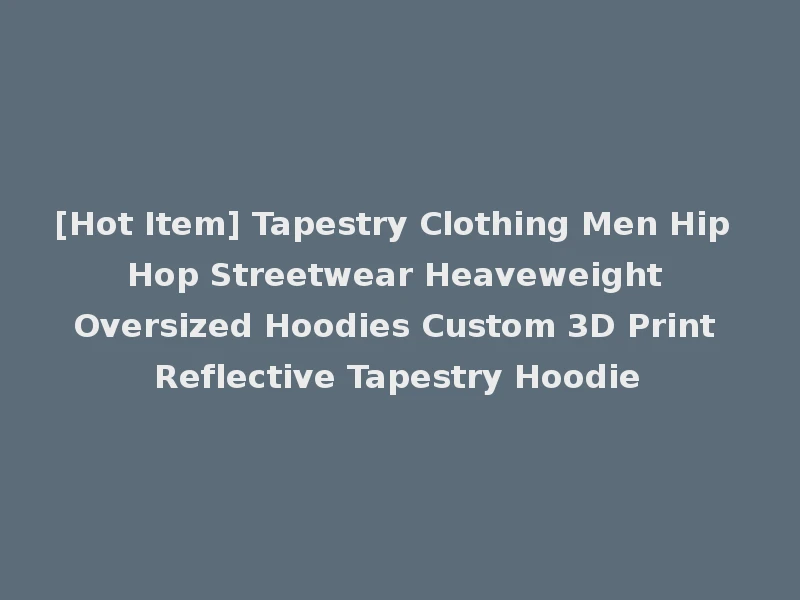 [Hot Item] Tapestry Clothing Men Hip Hop Streetwear Heaveweight Oversized Hoodies Custom 3D Print Reflective Tapestry Hoodie