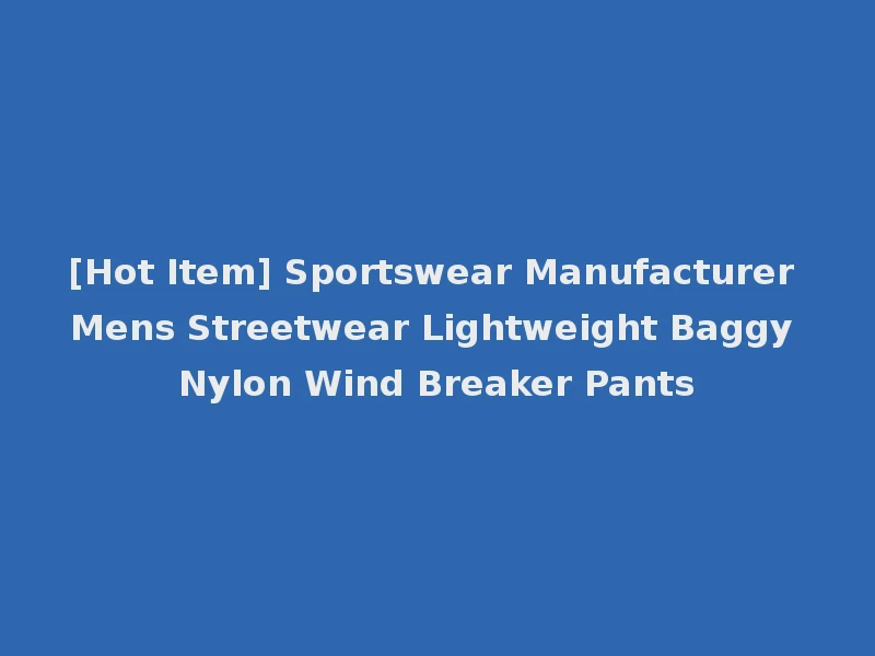 [Hot Item] Sportswear Manufacturer Mens Streetwear Lightweight Baggy Nylon Wind Breaker Pants