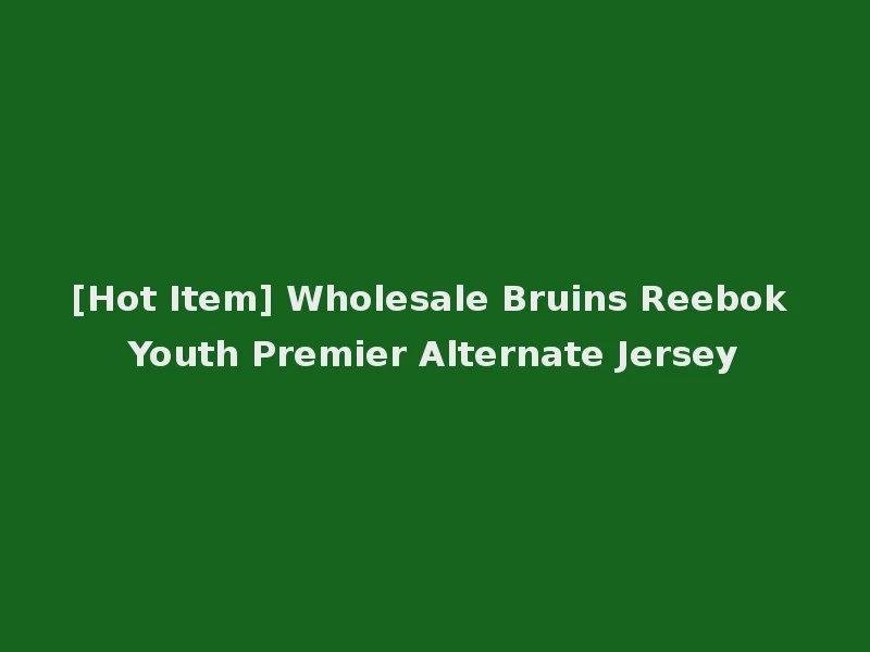 [Hot Item] Wholesale Bruins Reebok Youth Premier Alternate Jersey
