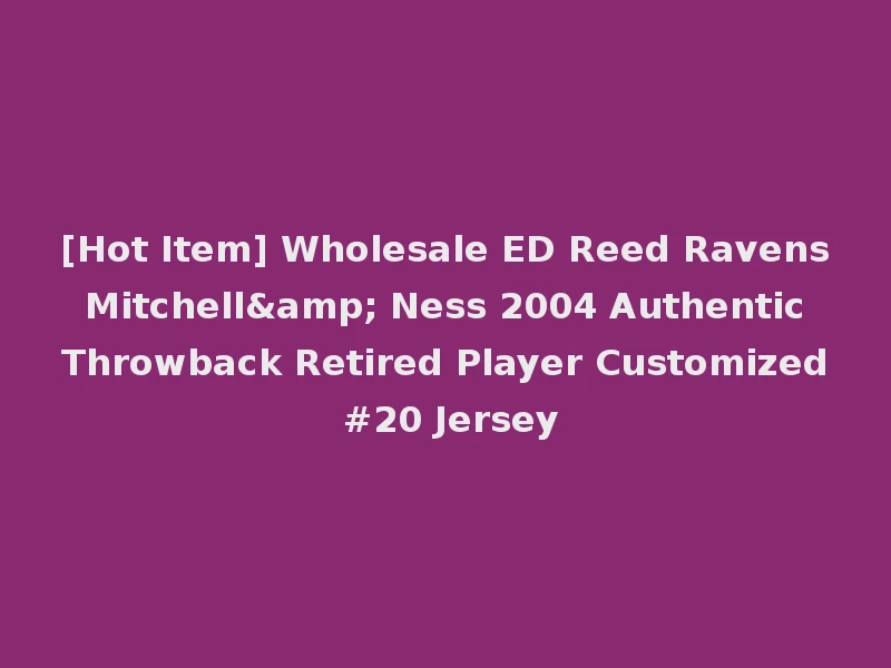 [Hot Item] Wholesale ED Reed Ravens Mitchell& Ness 2004 Authentic Throwback Retired Player Customized #20 Jersey