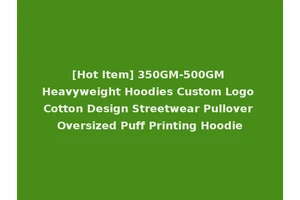 [Hot Item] 350GM-500GM Heavyweight Hoodies Custom Logo Cotton Design Streetwear Pullover Oversized Puff Printing Hoodie