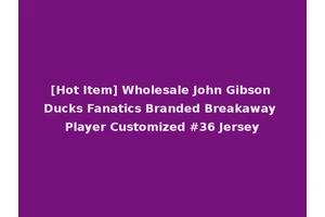 [Hot Item] Wholesale John Gibson Ducks Fanatics Branded Breakaway Player Customized #36 Jersey