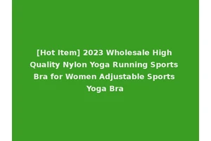 [Hot Item] 2023 Wholesale High Quality Nylon Yoga Running Sports Bra for Women Adjustable Sports Yoga Bra