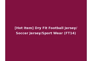 [Hot Item] Dry Fit Football Jersey/Soccer Jersey/Sport Wear (FT14)