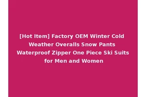 [Hot Item] Factory OEM Winter Cold Weather Overalls Snow Pants Waterproof Zipper One Piece Ski Suits for Men and Women