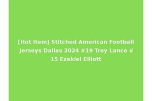 [Hot Item] Stitched American Football Jerseys Dallas 2024 #19 Trey Lance #15 Ezekiel Elliott