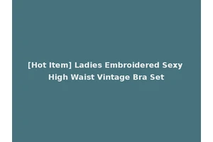 [Hot Item] Ladies Embroidered Sexy High Waist Vintage Bra Set
