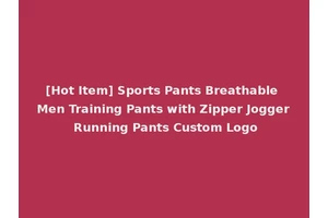 [Hot Item] Sports Pants Breathable Men Training Pants with Zipper Jogger Running Pants Custom Logo
