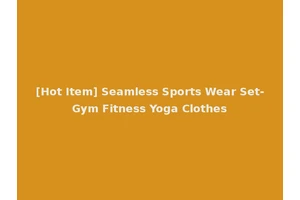 [Hot Item] Seamless Sports Wear Set-Gym Fitness Yoga Clothes