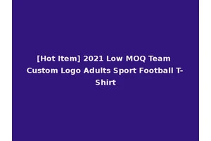 [Hot Item] 2021 Low MOQ Team Custom Logo Adults Sport Football T-Shirt