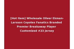 [Hot Item] Wholesale Oliver Ekman-Larsson Coyotes Fanatics Branded Premier Breakaway Player Customized #23 Jersey