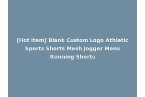 [Hot Item] Blank Custom Logo Athletic Sports Shorts Mesh Jogger Mens Running Shorts