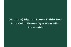 [Hot Item] Rigorer Sports T Shirt Red Pure Color Fitness Gym Wear Slim Breathable