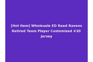 [Hot Item] Wholesale ED Reed Ravens Retired Team Player Customized #20 Jersey