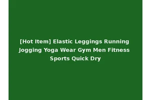 [Hot Item] Elastic Leggings Running Jogging Yoga Wear Gym Men Fitness Sports Quick Dry