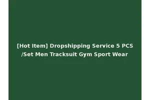 [Hot Item] Dropshipping Service 5 PCS/Set Men Tracksuit Gym Sport Wear
