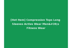 [Hot Item] Compression Tops Long Sleeves Active Wear Men's Fitness Wear