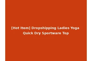 [Hot Item] Dropshipping Ladies Yoga Quick Dry Sportware Top