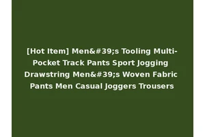 [Hot Item] Men's Tooling Multi-Pocket Track Pants Sport Jogging Drawstring Men's Woven Fabric Pants Men Casual Joggers Trousers