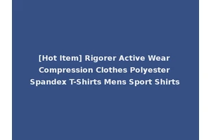[Hot Item] Rigorer Active Wear Compression Clothes Polyester Spandex T-Shirts Mens Sport Shirts