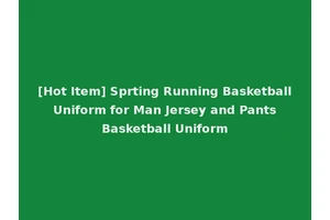 [Hot Item] Sprting Running Basketball Uniform for Man Jersey and Pants Basketball Uniform