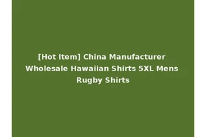 [Hot Item] China Manufacturer Wholesale Hawaiian Shirts 5XL Mens Rugby Shirts