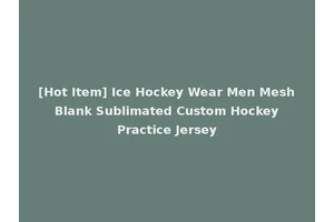 [Hot Item] Ice Hockey Wear Men Mesh Blank Sublimated Custom Hockey Practice Jersey