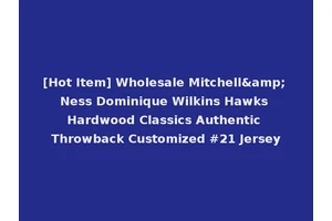 [Hot Item] Wholesale Mitchell&amp; Ness Dominique Wilkins Hawks Hardwood Classics Authentic Throwback Customized #21 Jersey