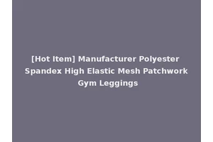 [Hot Item] Manufacturer Polyester Spandex High Elastic Mesh Patchwork Gym Leggings
