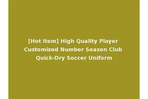[Hot Item] High Quality Player Customized Number Season Club Quick-Dry Soccer Uniform