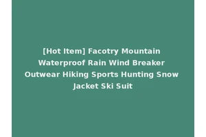 [Hot Item] Facotry Mountain Waterproof Rain Wind Breaker Outwear Hiking Sports Hunting Snow Jacket Ski Suit