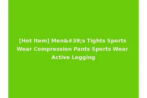 [Hot Item] Men's Tights Sports Wear Compression Pants Sports Wear Active Legging