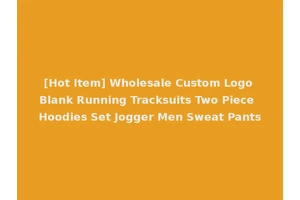 [Hot Item] Wholesale Custom Logo Blank Running Tracksuits Two Piece Hoodies Set Jogger Men Sweat Pants
