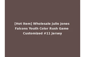 [Hot Item] Wholesale Julio Jones Falcons Youth Color Rush Game Customized #11 Jersey