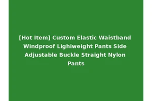 [Hot Item] Custom Elastic Waistband Windproof Lighiweight Pants Side Adjustable Buckle Straight Nylon Pants