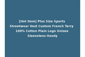 [Hot Item] Plus Size Sports Streetwear Vest Custom French Terry 100% Cotton Plain Logo Unisex Sleeveless Hoody
