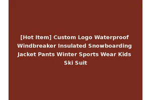 [Hot Item] Custom Logo Waterproof Windbreaker Insulated Snowboarding Jacket Pants Winter Sports Wear Kids Ski Suit
