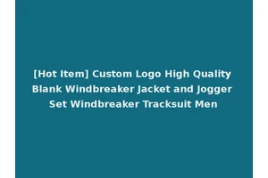 [Hot Item] Custom Logo High Quality Blank Windbreaker Jacket and Jogger Set Windbreaker Tracksuit Men
