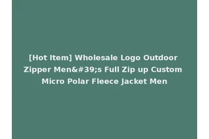 [Hot Item] Wholesale Logo Outdoor Zipper Men's Full Zip up Custom Micro Polar Fleece Jacket Men