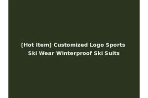 [Hot Item] Customized Logo Sports Ski Wear Winterproof Ski Suits