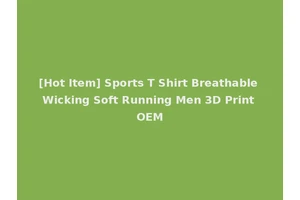 [Hot Item] Sports T Shirt Breathable Wicking Soft Running Men 3D Print OEM