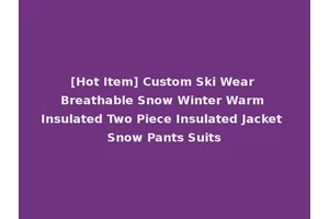 [Hot Item] Custom Ski Wear Breathable Snow Winter Warm Insulated Two Piece Insulated Jacket Snow Pants Suits