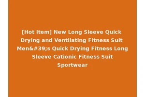 [Hot Item] New Long Sleeve Quick Drying and Ventilating Fitness Suit Men's Quick Drying Fitness Long Sleeve Cationic Fitness Suit Sportwear