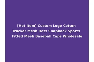 [Hot Item] Custom Logo Cotton Trucker Mesh Hats Snapback Sports Fitted Mesh Baseball Caps Wholesale