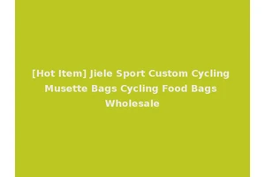 [Hot Item] Jiele Sport Custom Cycling Musette Bags Cycling Food Bags Wholesale