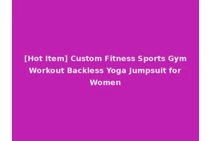 [Hot Item] Custom Fitness Sports Gym Workout Backless Yoga Jumpsuit for Women