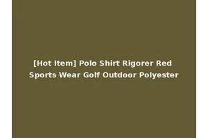 [Hot Item] Polo Shirt Rigorer Red Sports Wear Golf Outdoor Polyester
